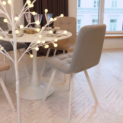 Стул Listvig Фин (светло-серый Camaro 09/белый)