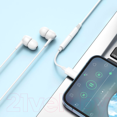 Кабель/переходник Hoco LS34 Lightning - Jack 3.5