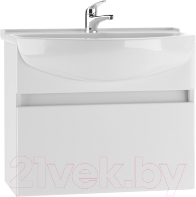 Тумба под умывальник Айсберг Амур 60 Классик подвесная с одним ящиком В1 - фото