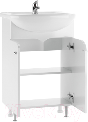 Тумба под умывальник Айсберг Уют 55 Радуга без ящика (белый)