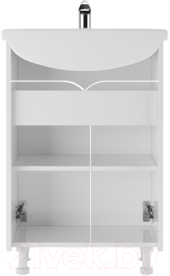 Тумба под умывальник Айсберг Уют 55 Радуга без ящика (белый)