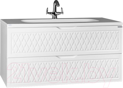 Тумба под умывальник Домино Stella 100 3D В2 подвесная - фото