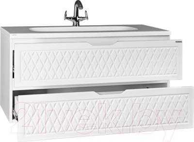 Тумба под умывальник Домино Stella 100 3D В2 подвесная