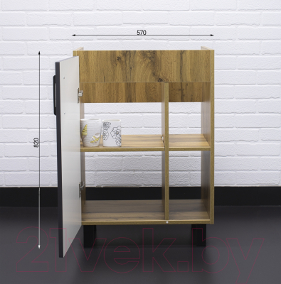 Тумба под умывальник Домино Фостер 60 Craft без ящика