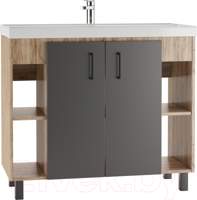 Тумба под умывальник Домино Фостер 100 Craft без ящика - фото