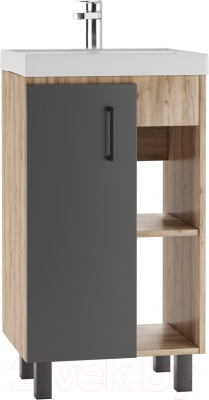Тумба под умывальник Домино Фостер 50 Craft без ящика - фото