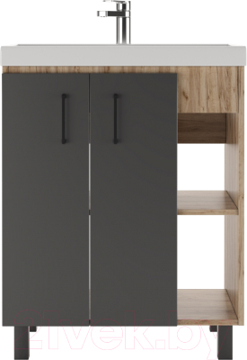 Тумба под умывальник Домино Фостер 70 Craft без ящика - фото