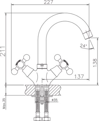 Смеситель Haiba HB1219