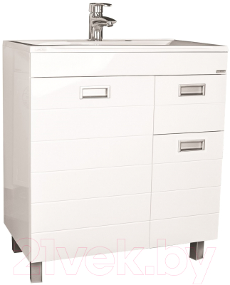 Тумба под умывальник Домино Elen 80 Cube с верхним ящиком В1 - фото