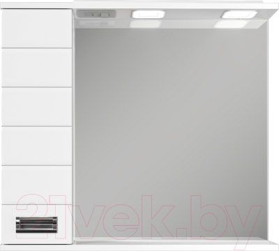 Шкаф с зеркалом для ванной Домино Cube 75