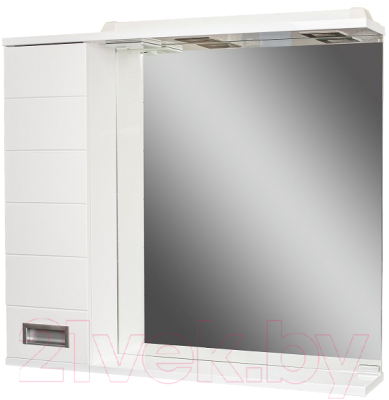 Шкаф с зеркалом для ванной Домино Cube 80 - фото
