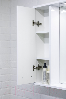 Шкаф с зеркалом для ванной Домино Cube 80