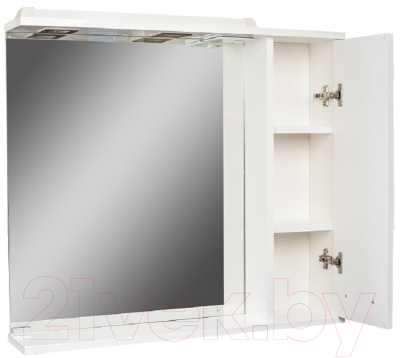 Шкаф с зеркалом для ванной Домино Cube 80 (правый)