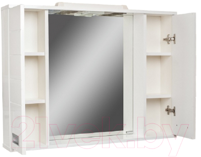 Шкаф с зеркалом для ванной Домино Cube 90