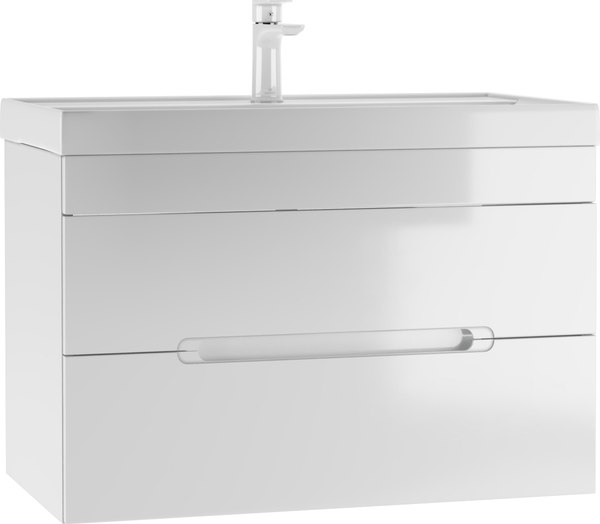 Тумба под умывальник Домино Maria 80 Malta подвесной с двумя ящиками В2 - фото