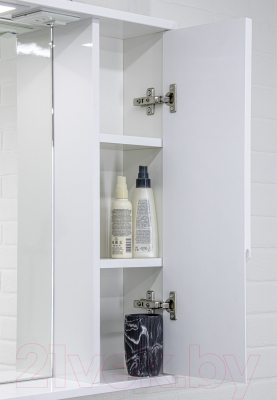 Шкаф с зеркалом для ванной Домино Optima 65