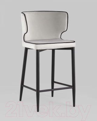 Стул барный Stool Group Матео / MC110C HLR-13/HLR-66 (велюр светло-серый)