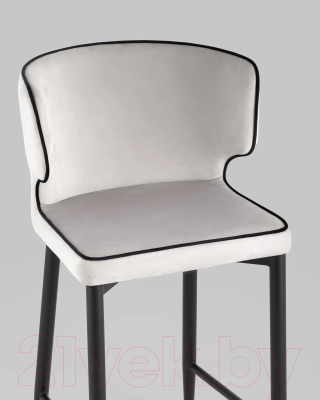 Стул барный Stool Group Матео / MC110C HLR-13/HLR-66 (велюр светло-серый)