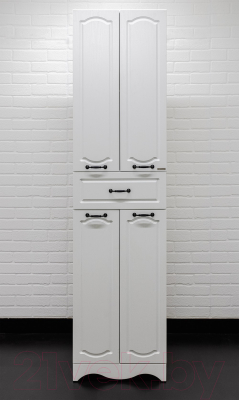 Шкаф-пенал для ванной Домино 50 Rich с верхним ящиком В1