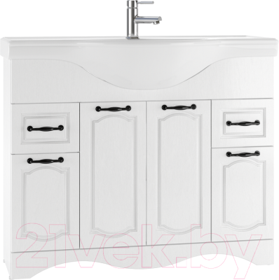 Тумба под умывальник Домино Классика 105 Rich с 2 верхними ящиками - фото