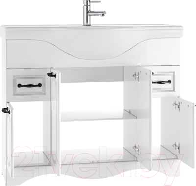 Тумба под умывальник Домино Классика 105 Rich с 2 верхними ящиками