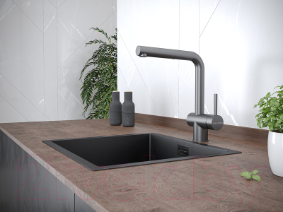 Смеситель Paulmark Dosse Do214418-GM (вороненая сталь)