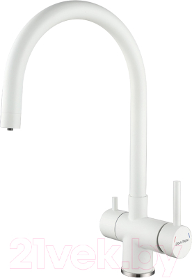 Смеситель Paulmark Heller He213218-431 (матовый белый) - фото