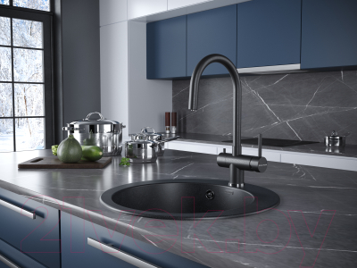 Смеситель Paulmark Heller He213218-418 (черный металлик)