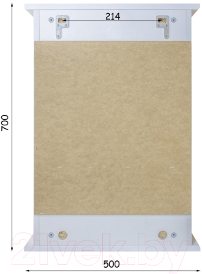 Шкаф с зеркалом для ванной Айсберг Милана 50