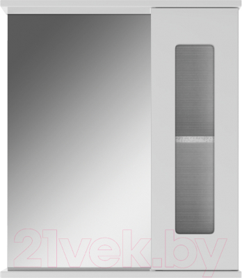 Шкаф с зеркалом для ванной Айсберг Кристалл 60