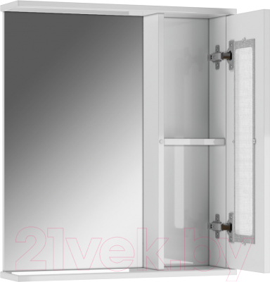 Шкаф с зеркалом для ванной Айсберг Кристалл 60