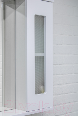 Шкаф с зеркалом для ванной Айсберг Кристалл 60