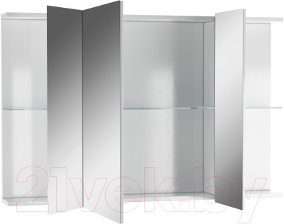 Шкаф с зеркалом для ванной Айсберг Мега 105