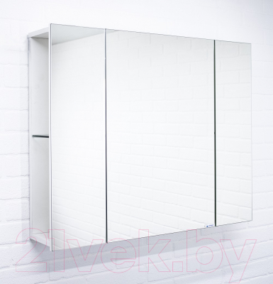 Шкаф с зеркалом для ванной Айсберг Мега 105