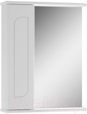 Шкаф с зеркалом для ванной Айсберг Радуга 55 (белый)