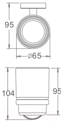Стакан для зубной щетки и пасты Haiba HB8706