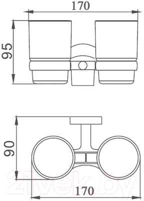 Набор стаканов для зубной щетки и пасты Haiba HB8708