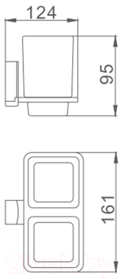 Набор стаканов для зубной щетки и пасты Haiba HB8808