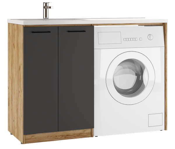 Тумба под умывальник Домино Космос 120 Craft с корзиной