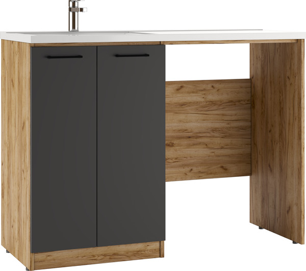 Тумба под умывальник Домино Космос 120 Craft с корзиной