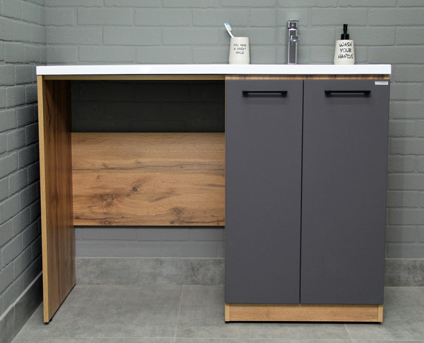 Тумба под умывальник Домино Космос 120 Craft с корзиной