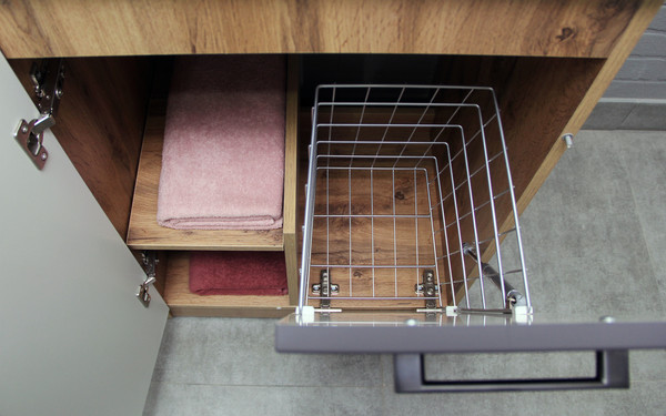 Тумба под умывальник Домино Космос 120 Craft с корзиной