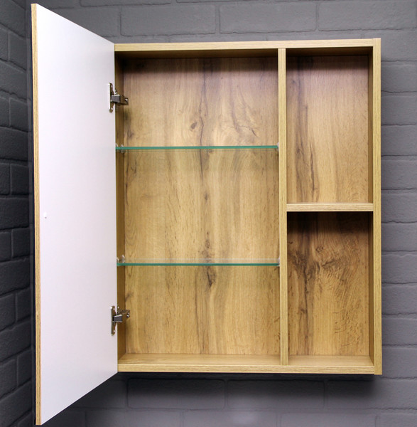 Шкаф с зеркалом для ванной Домино Craft 50