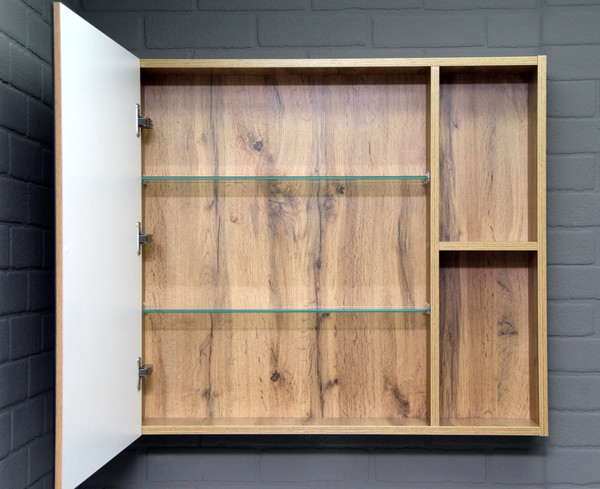 Шкаф с зеркалом для ванной Домино Craft 80