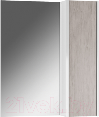Шкаф с зеркалом для ванной Домино Uno 60 (дуб серый)