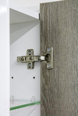 Шкаф с зеркалом для ванной Домино Uno 60 (дуб серый)