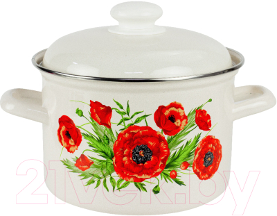 Кастрюля Лысьвенские эмали Июнь / С-1612 АП2/4Жм - фото