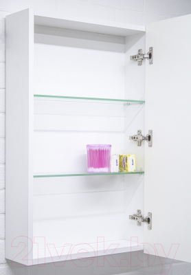 Шкаф с зеркалом для ванной Домино Стайл 60 Идеал