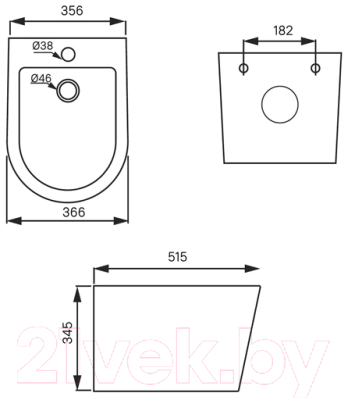 Биде подвесное Iddis Calipso CALRW02i82