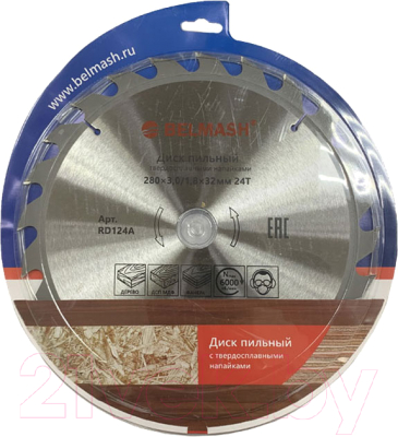 Пильный диск БЕЛМАШ 280x3.0/1.8x32/30 24T / RD124A - фото